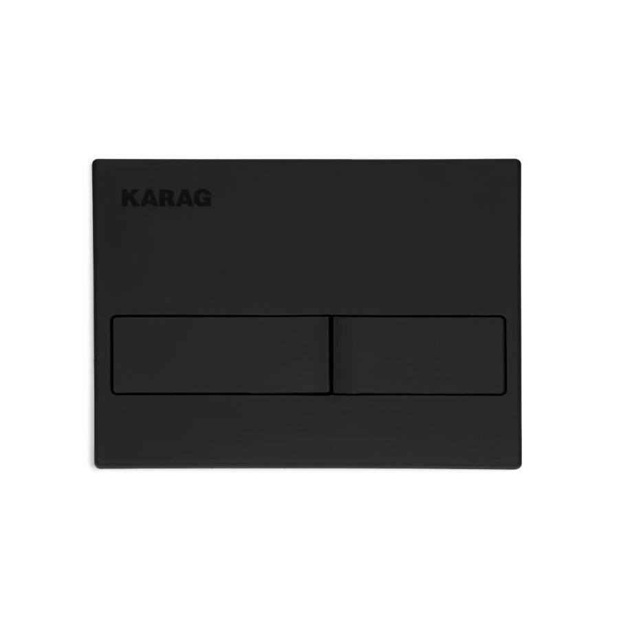 Πλακέτα καζανακίου διπλής λειτουργίας CARINA Black Matt C226-020 KARAG