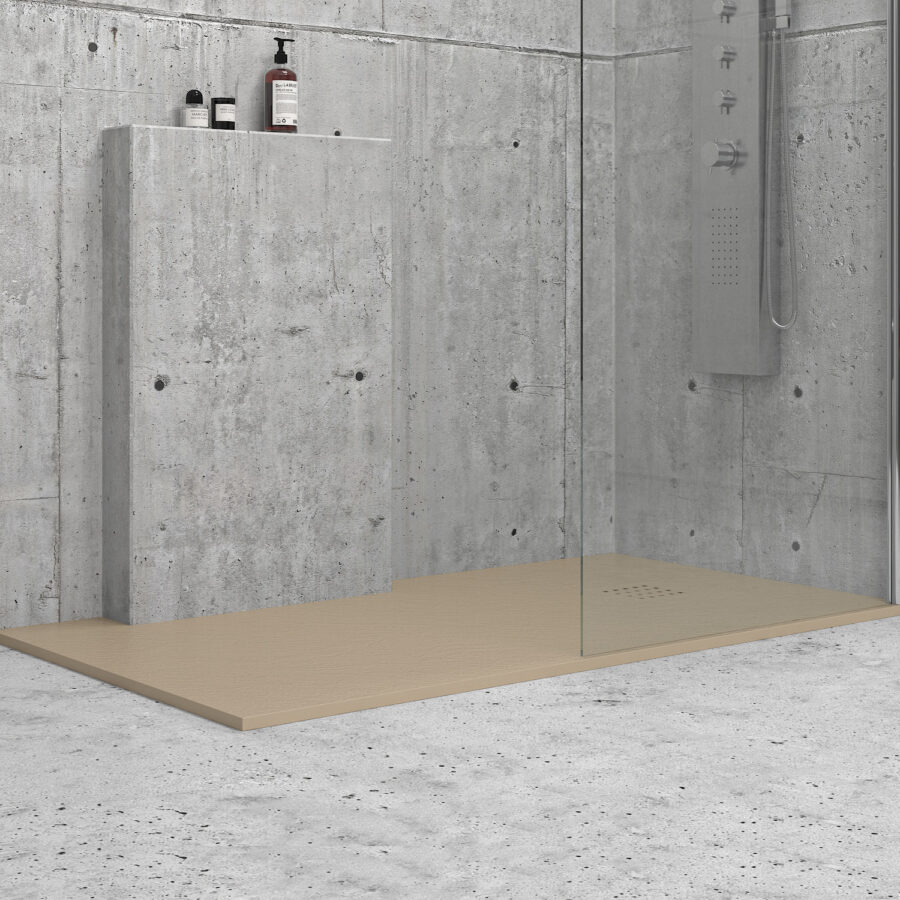 Ντουζιέρα ορθογώνια υψηλής αντοχής CLASSIC Beige KARAG 100x90cm