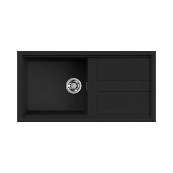 Νεροχύτης κουζίνας BEST 480 Black 86 ELLECI 100x51cm