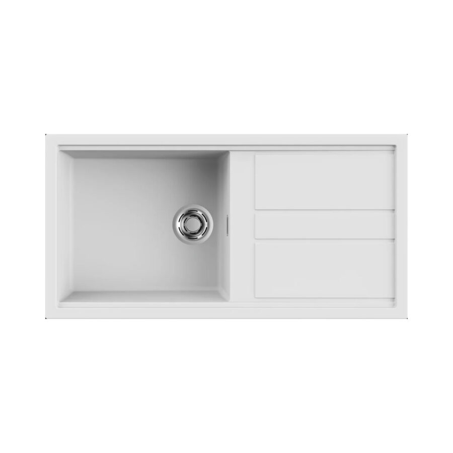 Νεροχύτης κουζίνας BEST 480 White 96 ELLECI 100x51cm
