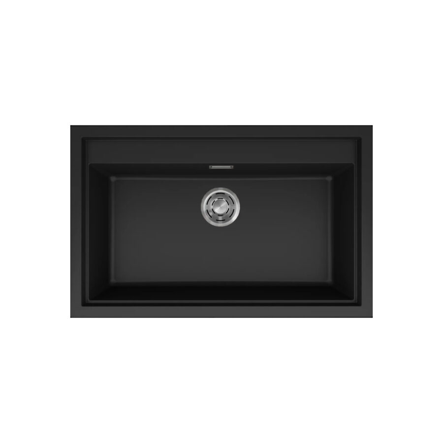 Νεροχύτης κουζίνας SINTESI 130 Black 86 ELLECI 79x50cm