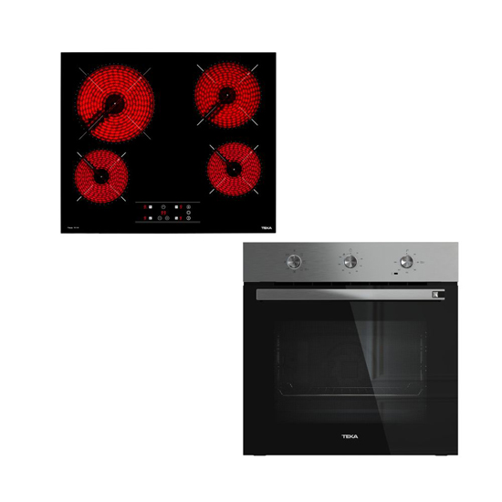 SET ΦΟΥΡΝΟΣ HSB 6160 SS + ΚΕΡΑΜΙΚΗ ΕΣΤΙΑ TBC 64010