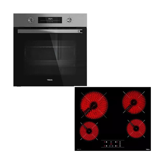 SET ΦΟΥΡΝΟΣ HSB 6350 SS + ΚΕΡΑΜΙΚΗ ΕΣΤΙΑ TBC 64010