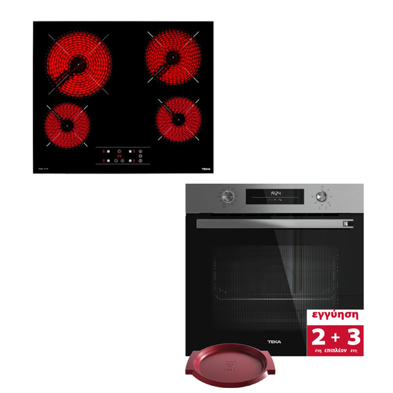 SET ΦΟΥΡΝΟΣ HSB 6468 SS EASYSTEAM + ΚΕΡΑΜΙΚΗ ΕΣΤΙΑ TBC 64010