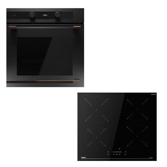 SET ΦΟΥΡΝΟΣ HLB 84-G1  BM + ΕΠΑΓΩΓΙΚΗ ΕΣΤΙΑ IBC 64110 SSM BK